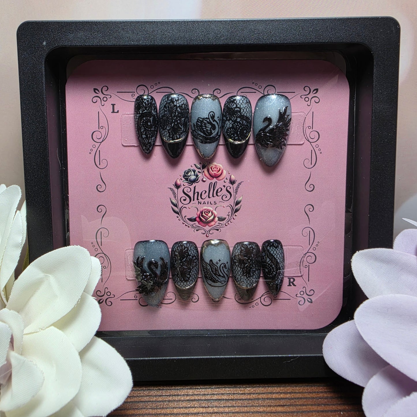Black Swan – Luxury Press-On Nail Set