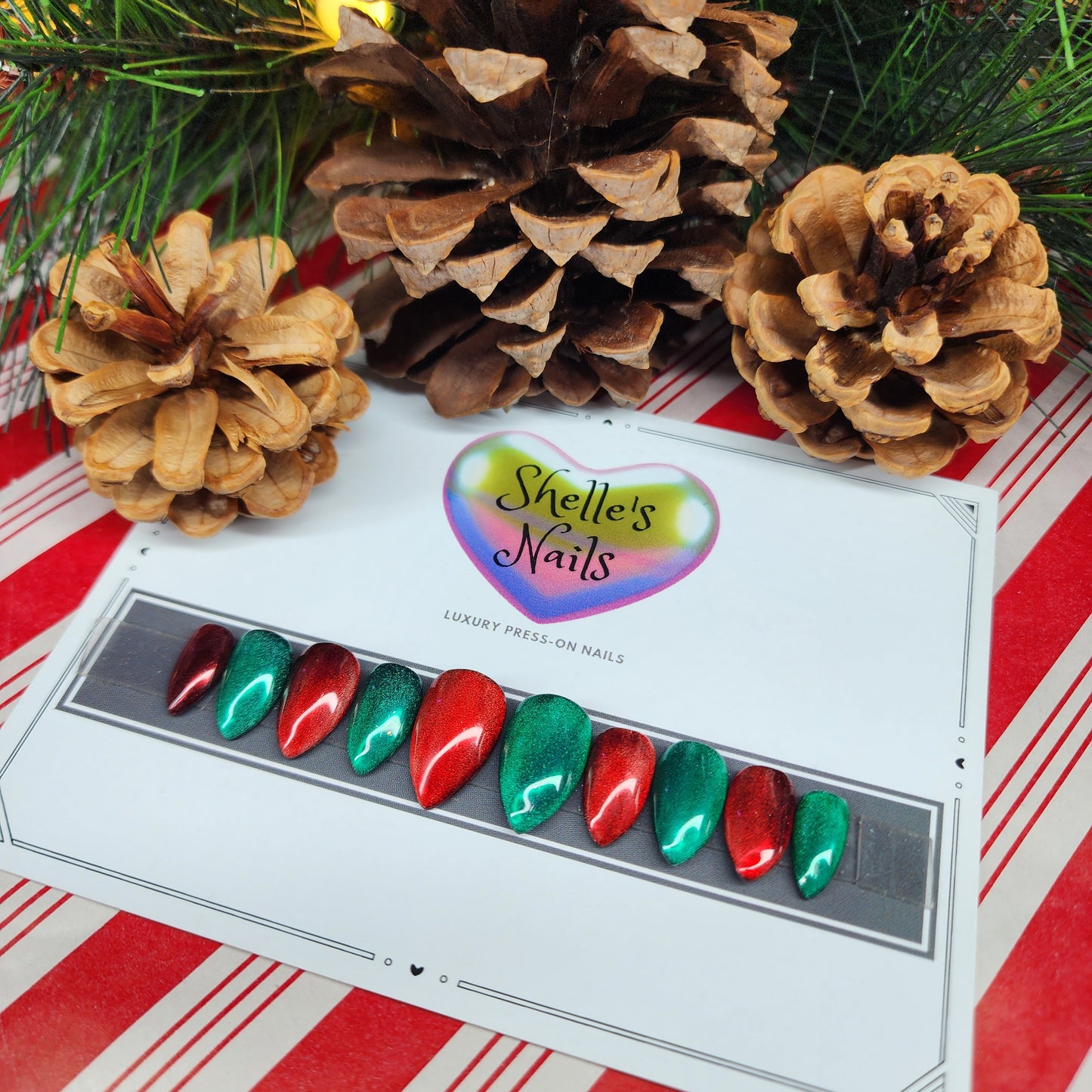 Christmas Glass Nails