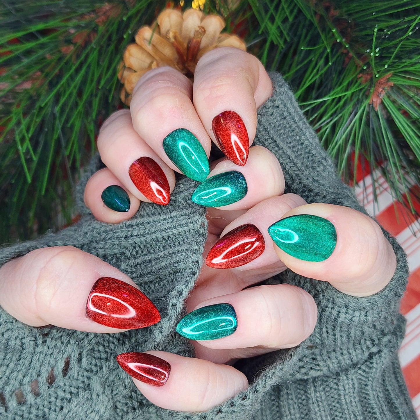 Christmas Glass Nails